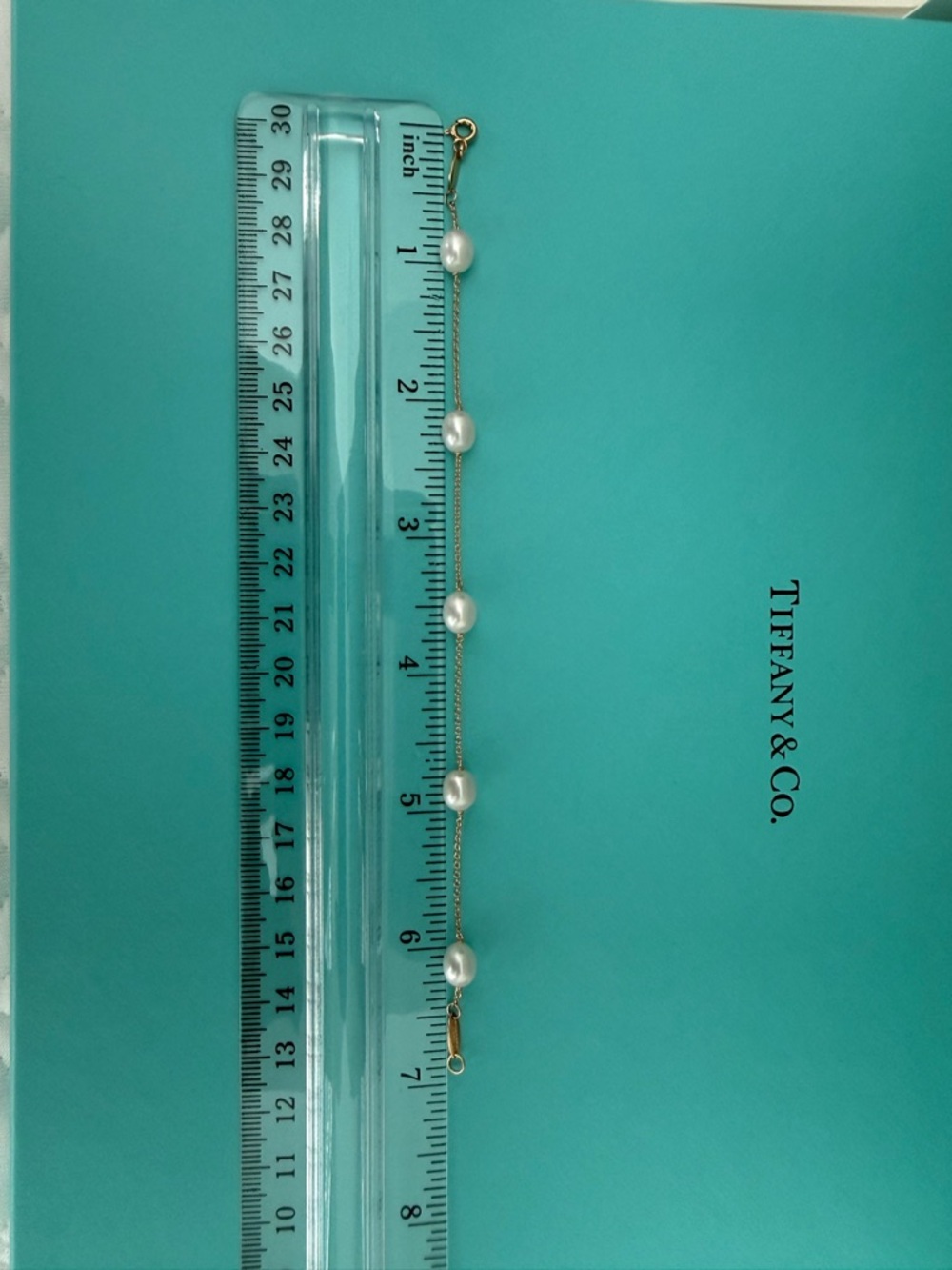 Tiffany & Co. 18k Gold Pearls by The Yard Bracelet Elsa Peretti - Picture 15 of 16